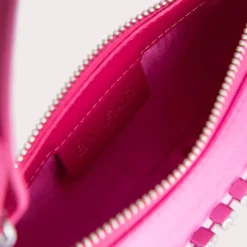 Bags|BY FAR Mini Rachel Satin and Rhinestone Chain Bag