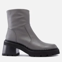 Boots|Dr. Martens BY FAR Norris Leather Heeled Ankle Boots - UK 3