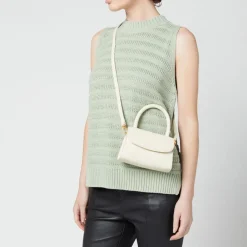 Bags|BY FAR Women's Mini Croco Top Handle Bag - Cream