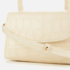 Bags|BY FAR Women's Mini Croco Top Handle Bag - Cream