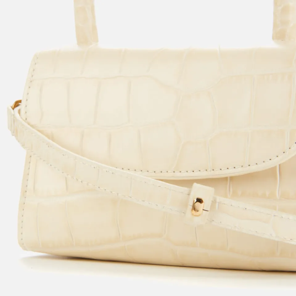 Bags|BY FAR Women's Mini Croco Top Handle Bag - Cream