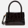 Bags|Dr. Martens BY FAR Women's Mini Croco Top Handle Bag - Black