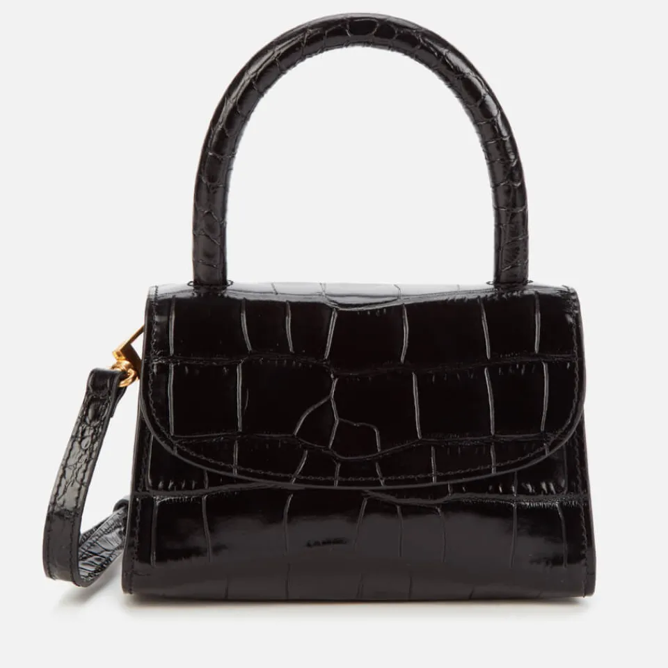 Bags|Dr. Martens BY FAR Women's Mini Croco Top Handle Bag - Black