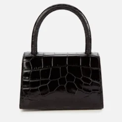 Bags|Dr. Martens BY FAR Women's Mini Croco Top Handle Bag - Black