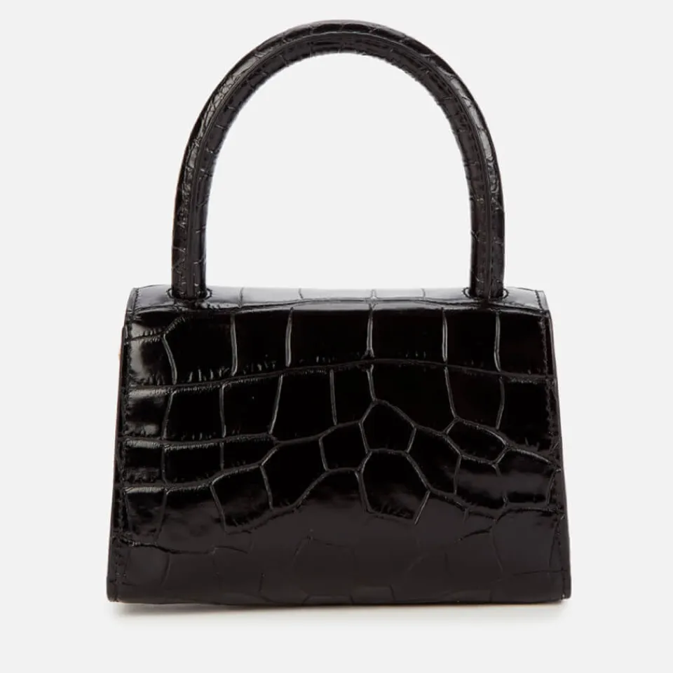 Bags|Dr. Martens BY FAR Women's Mini Croco Top Handle Bag - Black