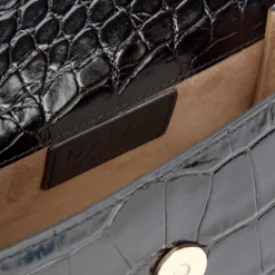 Bags|Dr. Martens BY FAR Women's Mini Croco Top Handle Bag - Black