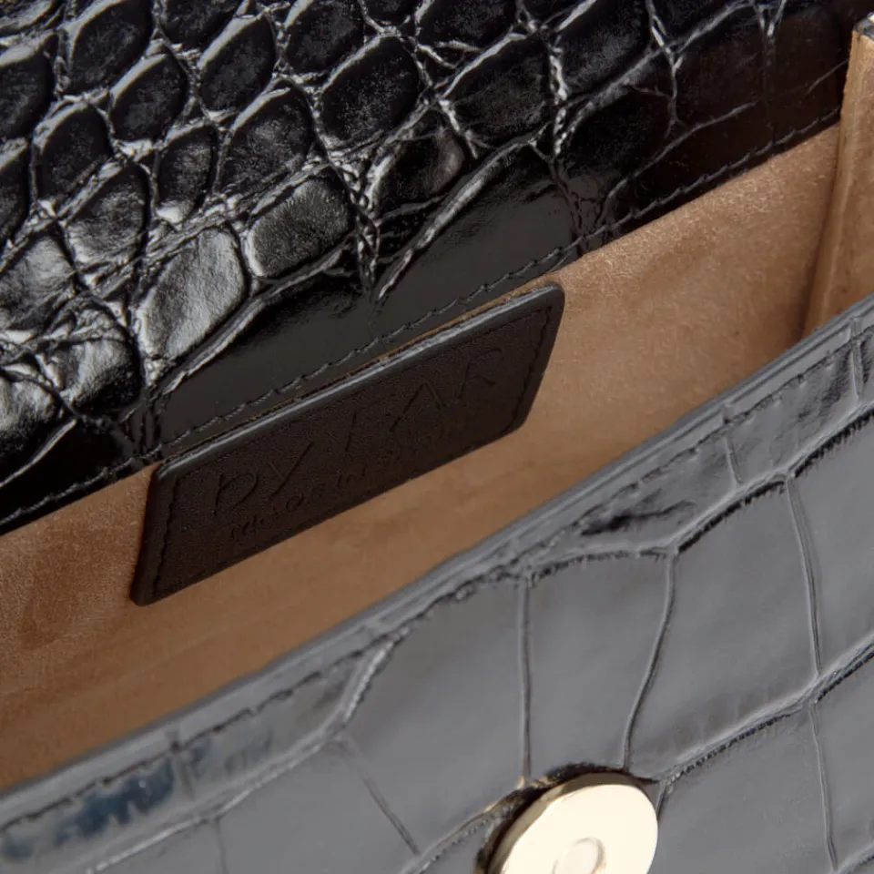 Bags|Dr. Martens BY FAR Women's Mini Croco Top Handle Bag - Black