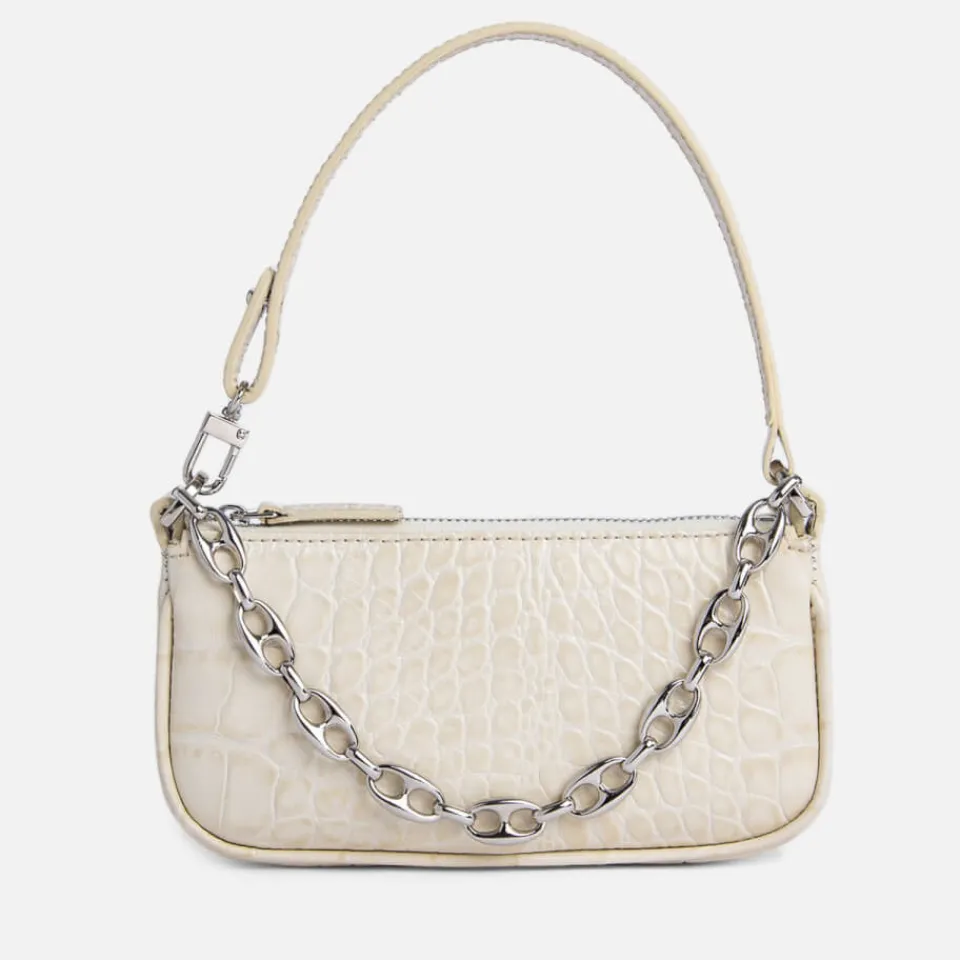 Bags|A.P.C. BY FAR Women's Mini Rachel Croco Bag - Cream