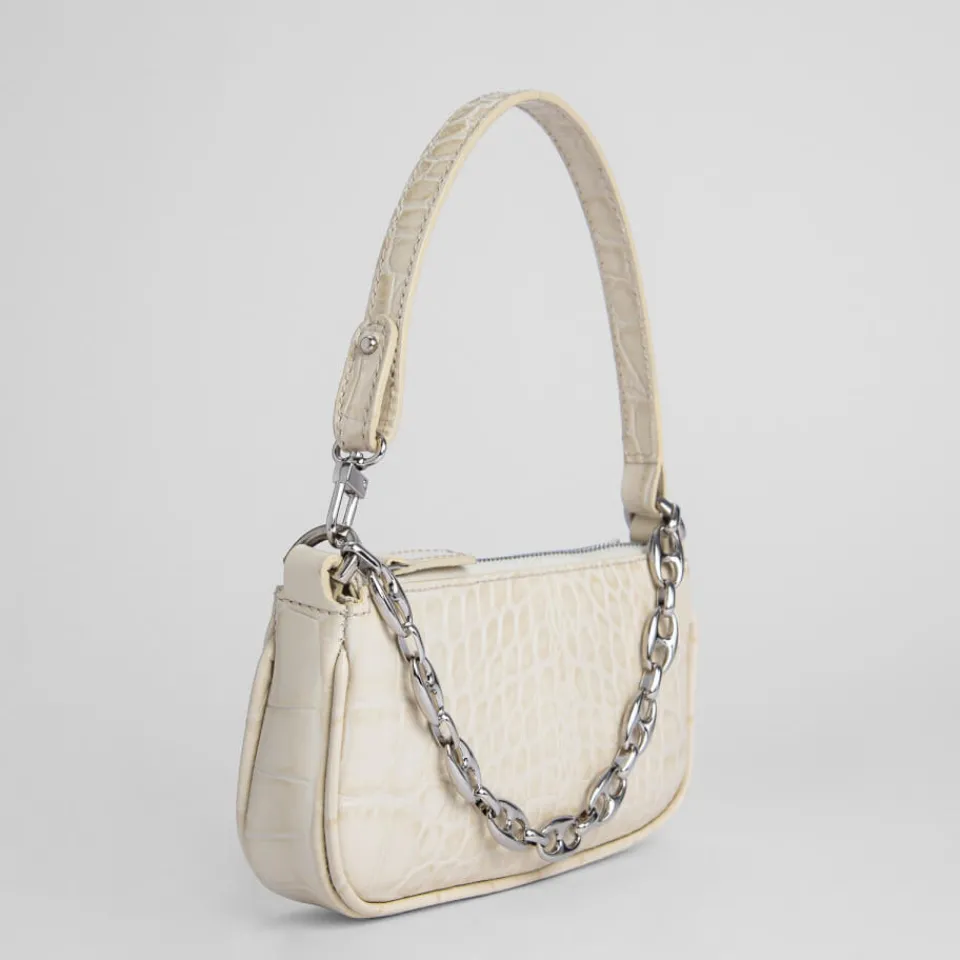 Bags|A.P.C. BY FAR Women's Mini Rachel Croco Bag - Cream