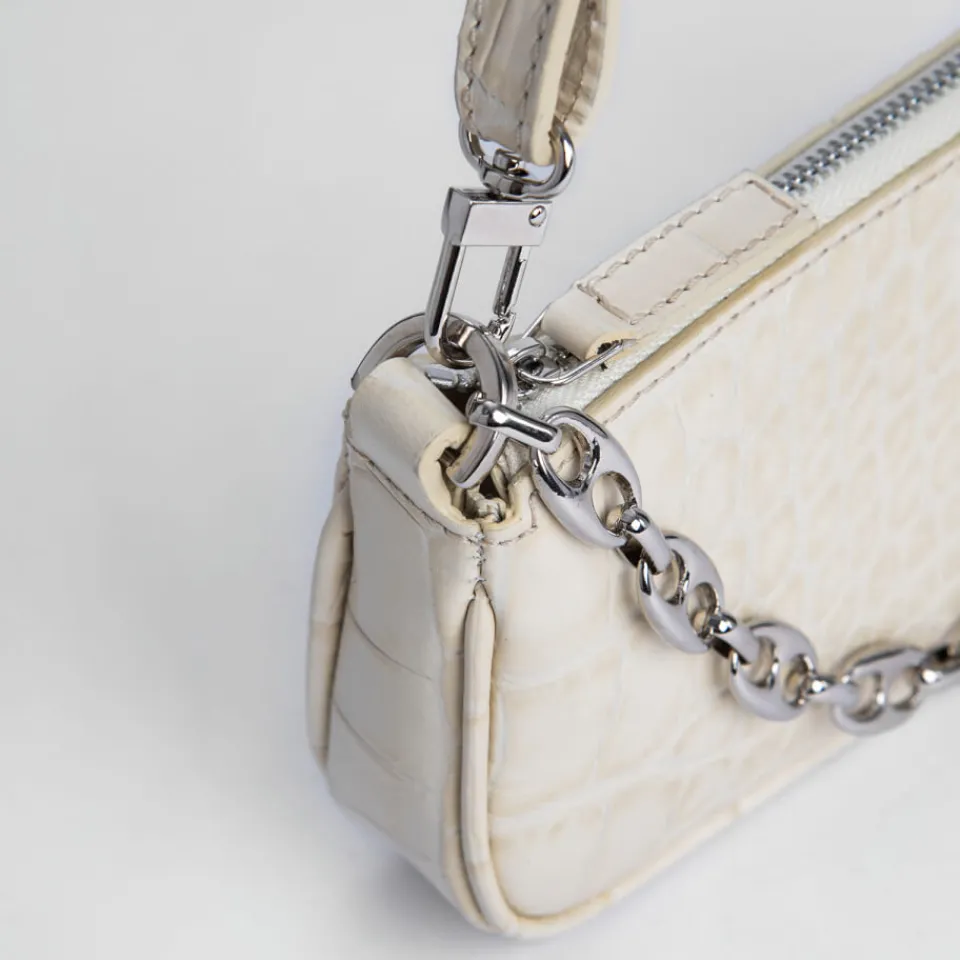 Bags|A.P.C. BY FAR Women's Mini Rachel Croco Bag - Cream