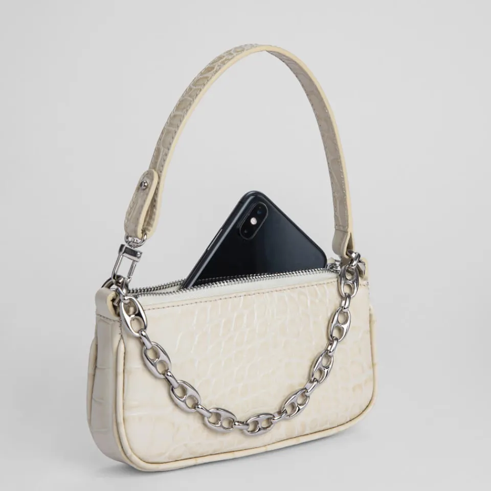 Bags|A.P.C. BY FAR Women's Mini Rachel Croco Bag - Cream
