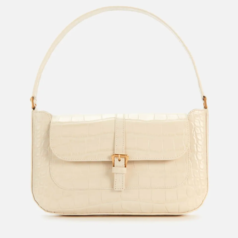 Bags|Dr. Martens BY FAR Women's Miranda Croco Shoulder Bag - Cream