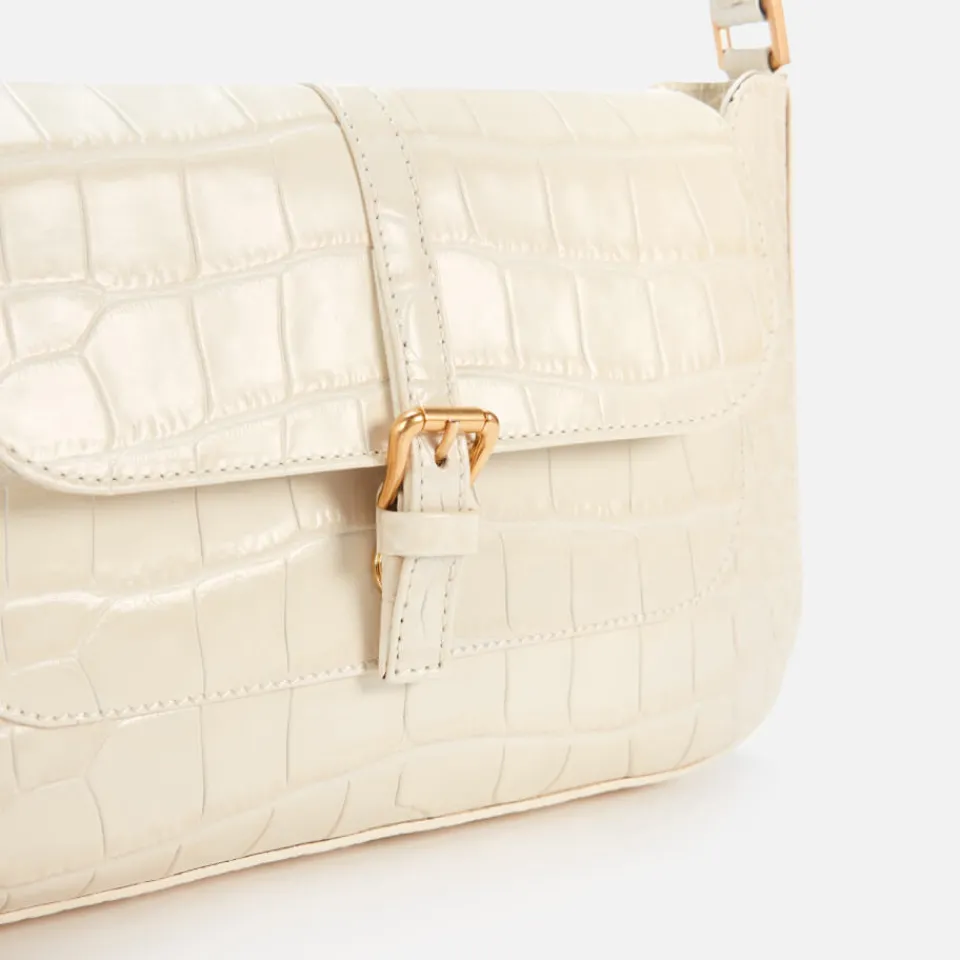 Bags|Dr. Martens BY FAR Women's Miranda Croco Shoulder Bag - Cream
