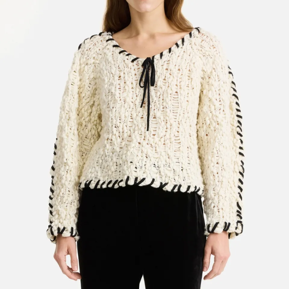 Loungewear|Knitwear|Dr. Martens By Malene Birger Milea Crocheted Wool-Blend Jumper - L