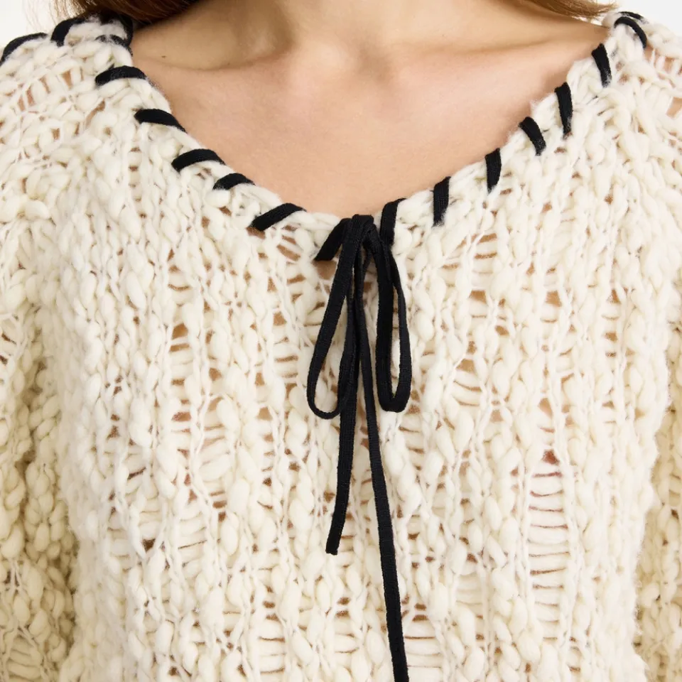 Loungewear|Knitwear|Dr. Martens By Malene Birger Milea Crocheted Wool-Blend Jumper - L