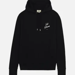 Sweatshirts|Café Kitsuné Logo-Print Cotton-Jersey Hoodie - S