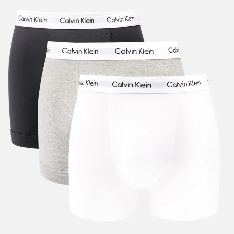 Underwear|Calvin Klein Cotton Stretch 3-Pack Trunks - L