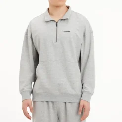 Sweatshirts|Calvin Klein Cotton-Blend Half-Zip Sweatshirt - L