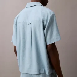 Loungewear|Calvin Klein Linen-Blend Sleep Shirt - M