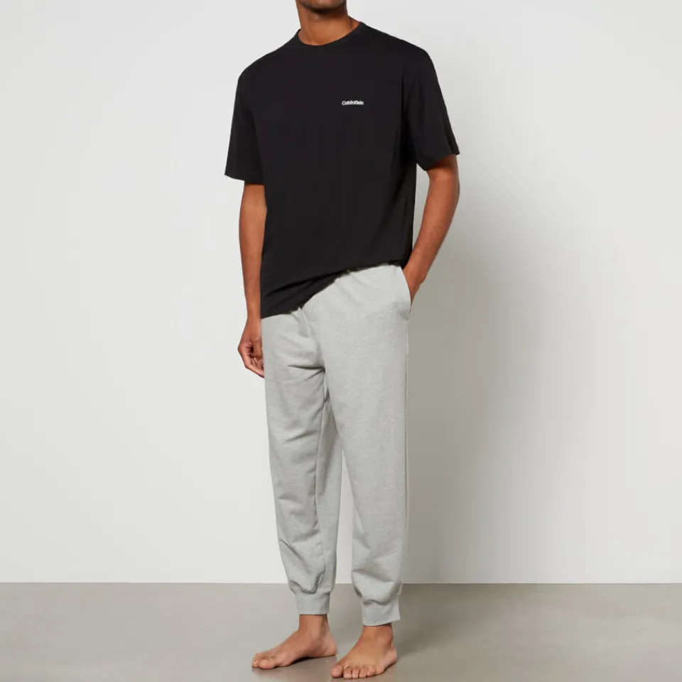 Trousers|Loungewear|Calvin Klein Logo-Waistbanded Jersey Jogger Bottoms - L