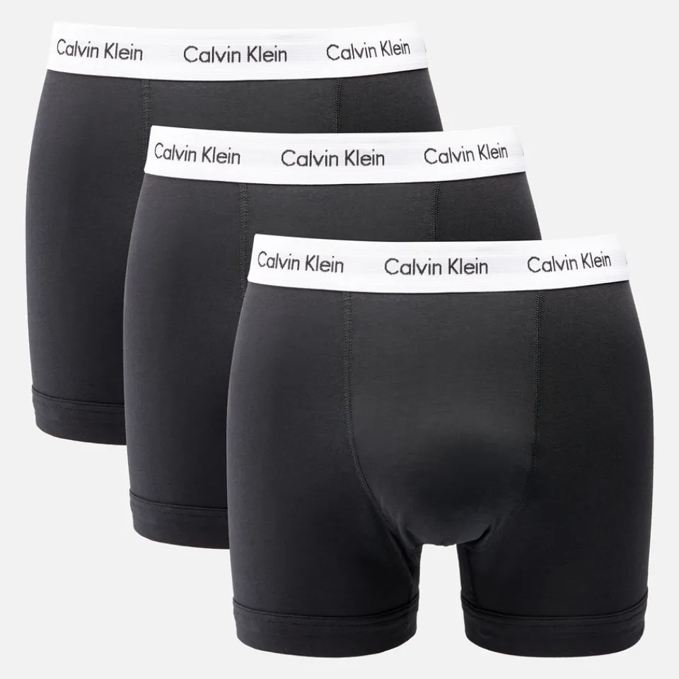 Underwear|Dr. Martens Calvin Klein Men's Three-Pack Cotton-Jersey Trunks - Black - S