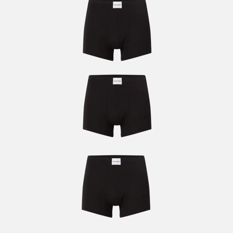 Underwear|Calvin Klein Three-Pack Cotton-Blend Boxer Briefs - S