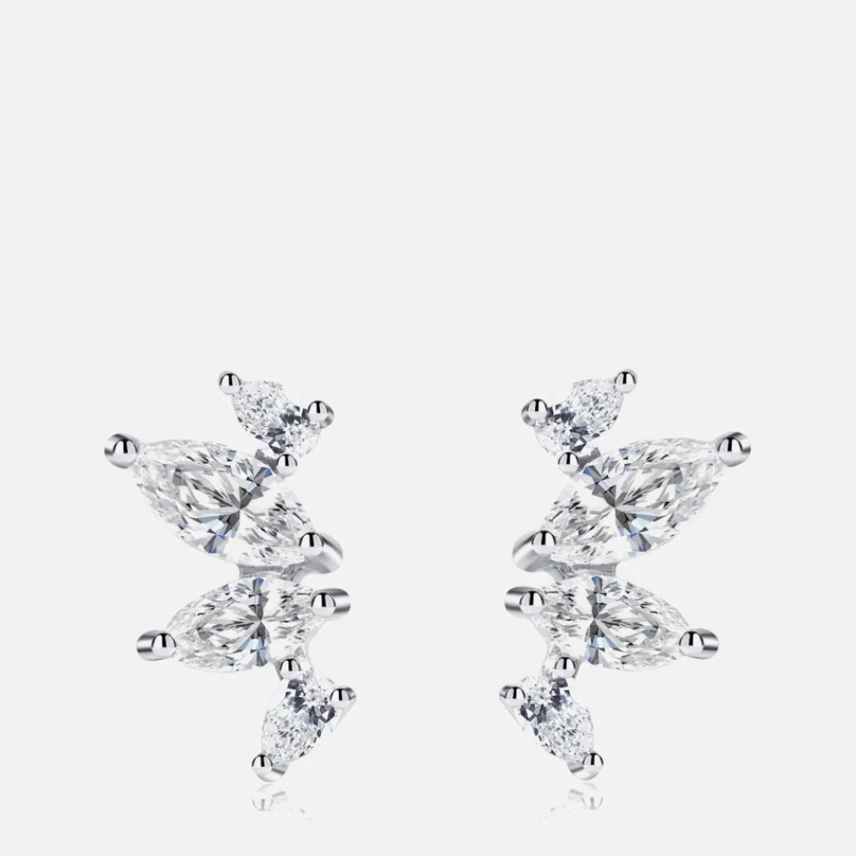 Jewellery|Dr. Martens Carat London Kira White Gold Plated Sterling Silver Stud Earrings