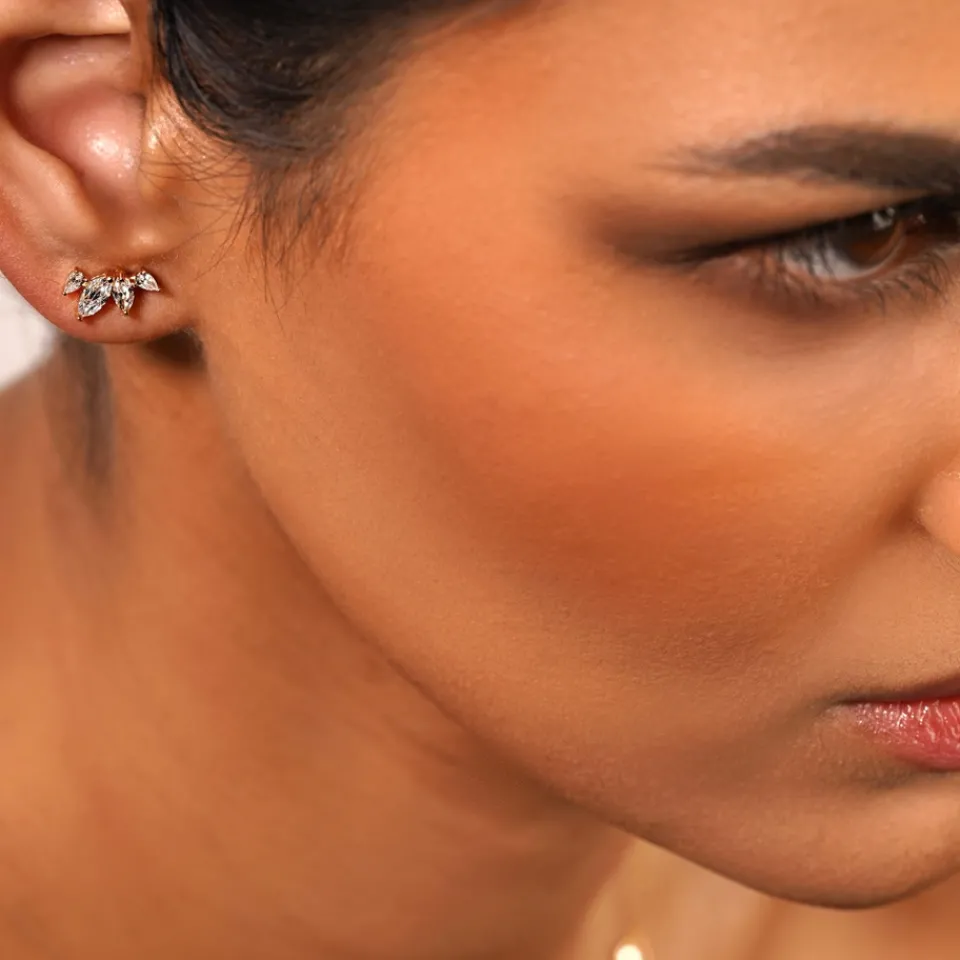 Jewellery|Dr. Martens Carat London Kira White Gold Plated Sterling Silver Stud Earrings