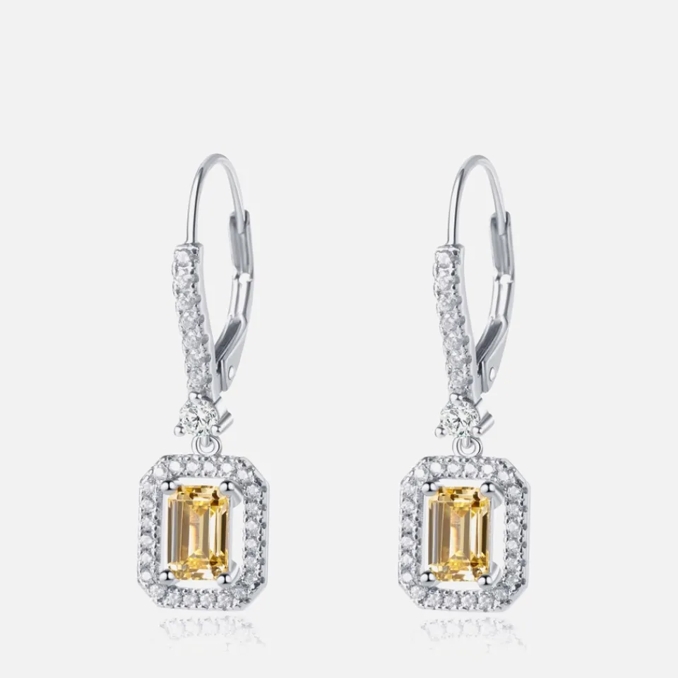 Jewellery|Dr. Martens Carat London Moxie Emerald Borderset White Gold-Plated Earrings