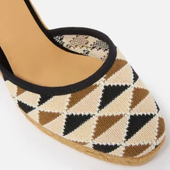 Heels|Sandals & Slides|Dr. Martens Castañer Women's Cilia T Intarsia Espadrille Wedge Sandals - 4