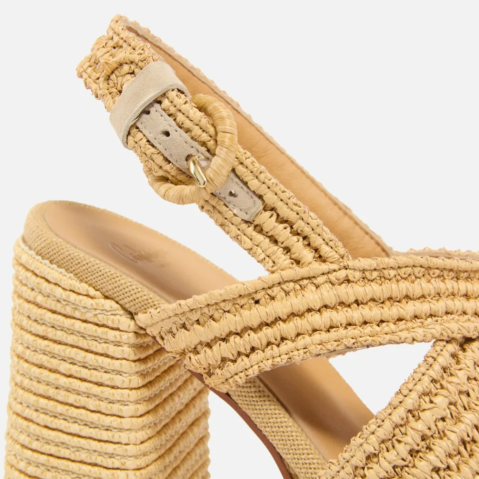 Heels|Sandals & Slides|Dr. Martens Castañer Women's Fulvia Faux Raffia Platform Heeled Sandals - 6