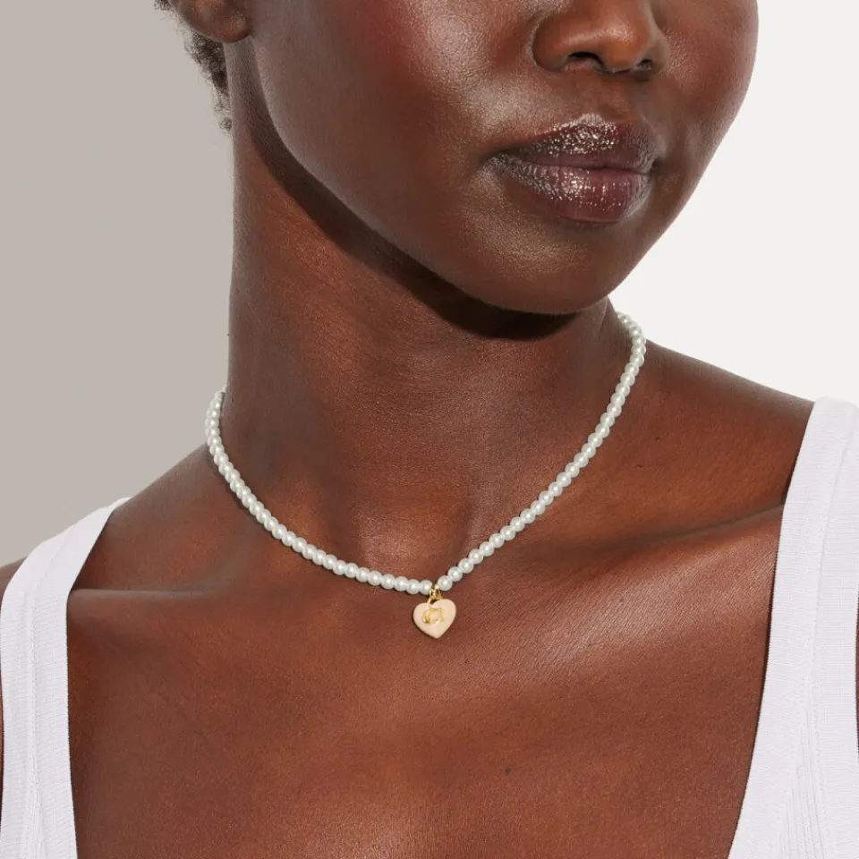 Jewellery|Dr. Martens Coach C Heart Gold-Plated Faux Pearl Choker Necklace