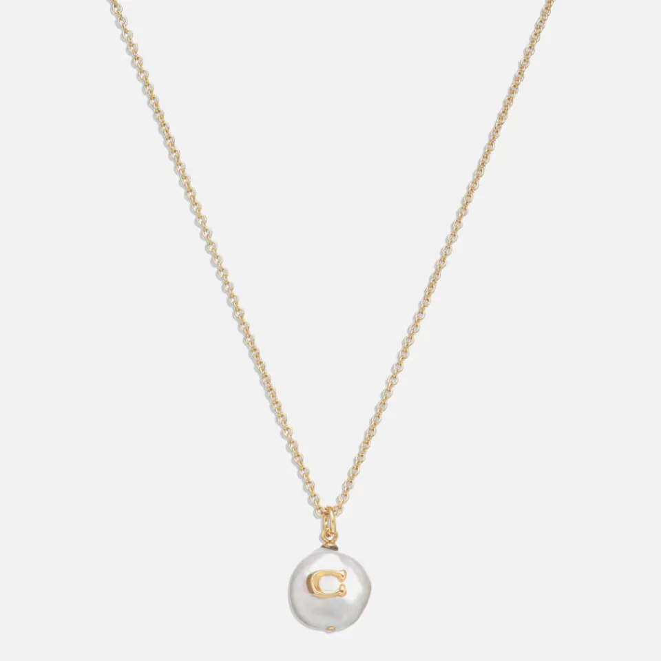 Jewellery|Dr. Martens Coach Coin C Faux Pearl Short Pendant Necklace