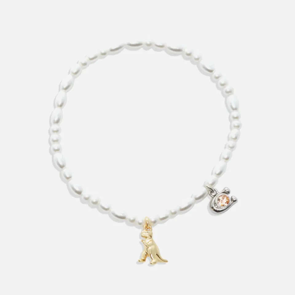 Jewellery|Parel Studios Coach Faux Pearl Gold-Plated Charm Bracelet