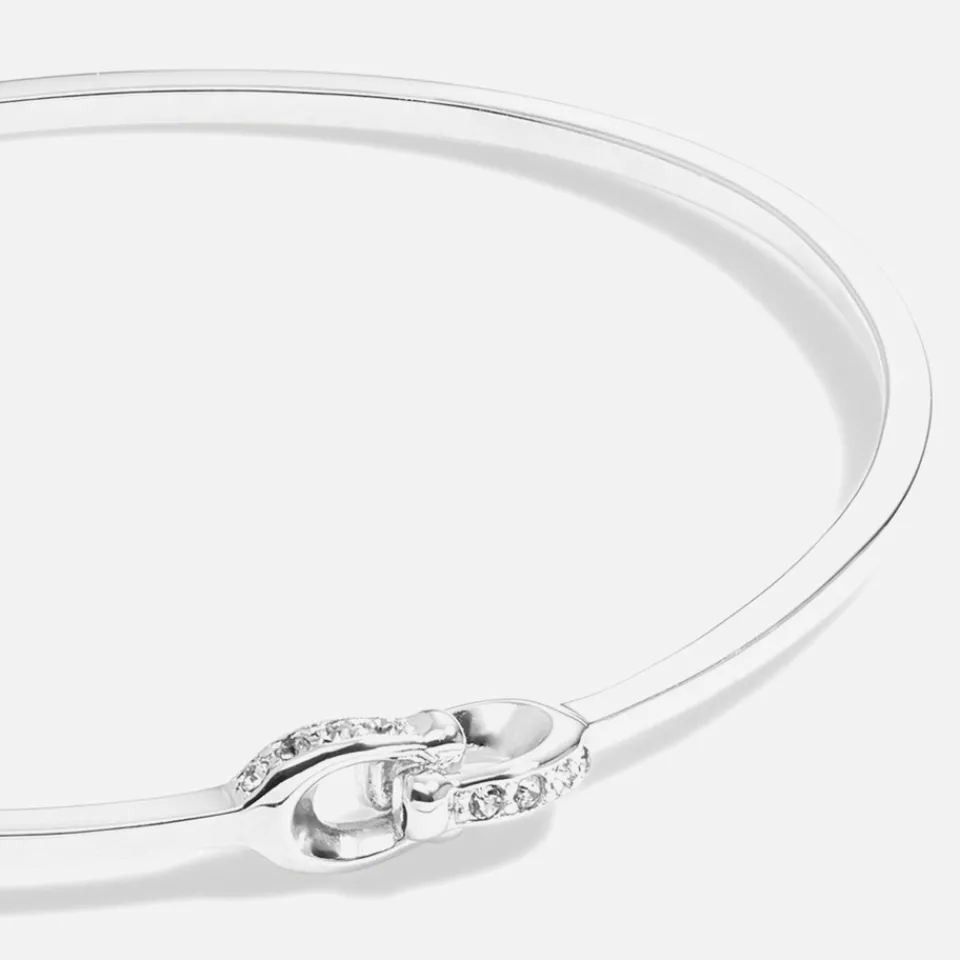 Jewellery|Coach Interlock Pavé C Silver-Tone Bangle Bracelet