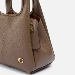 Bags|Coach Lana 23 Polished Pebble-Grain Leather Shoulder Bag