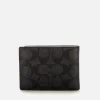 Wallets|Dr. Martens Coach Men's Signature Canvas Slim Bifold Wallet - Charcoal/Black