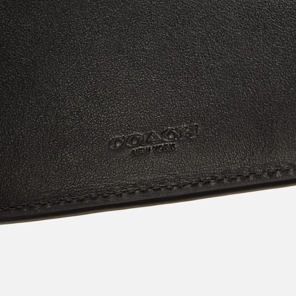 Wallets|Dr. Martens Coach Men's Signature Canvas Slim Bifold Wallet - Charcoal/Black