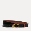 Belts|Coach 25MM Sculpted C Leather Reversible Belt