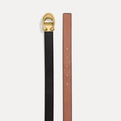 Belts|Coach 25MM Sculpted C Leather Reversible Belt