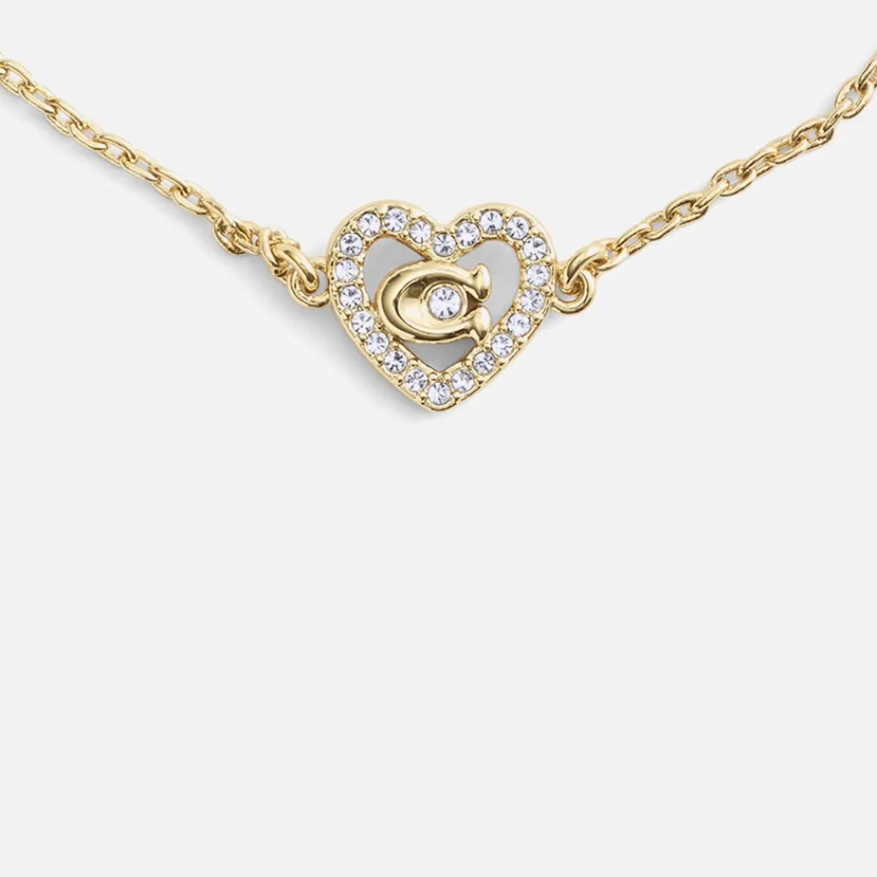 Jewellery|Dr. Martens Coach Pavé Heart Gold-Toned Slider Bracelet