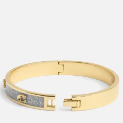 Jewellery|Dr. Martens Coach Signature C Glitter Silver-Tone Bangle Bracelet