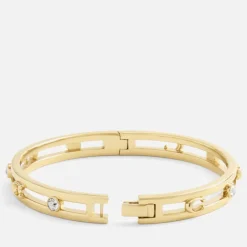Jewellery|Coach Signature C Gold-Tone Bangle Bracelet
