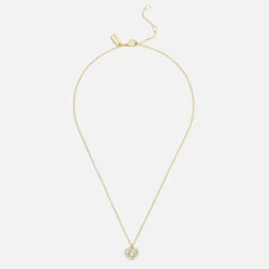 Jewellery|Dr. Martens Coach Signature C Pavé Gold-Toned Heart Pendant Necklace