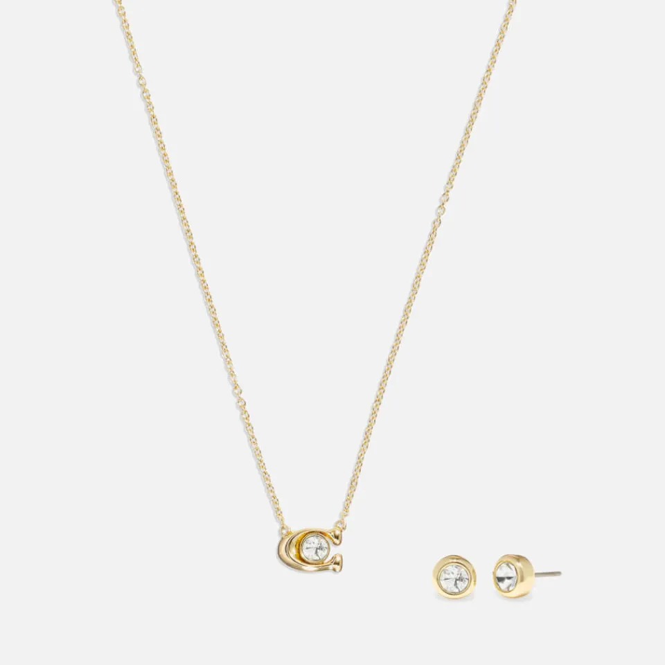 Jewellery|Dr. Martens Coach Signature Gold-Tone Necklace and Earrings Set