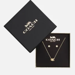 Jewellery|Dr. Martens Coach Signature Gold-Tone Necklace and Earrings Set