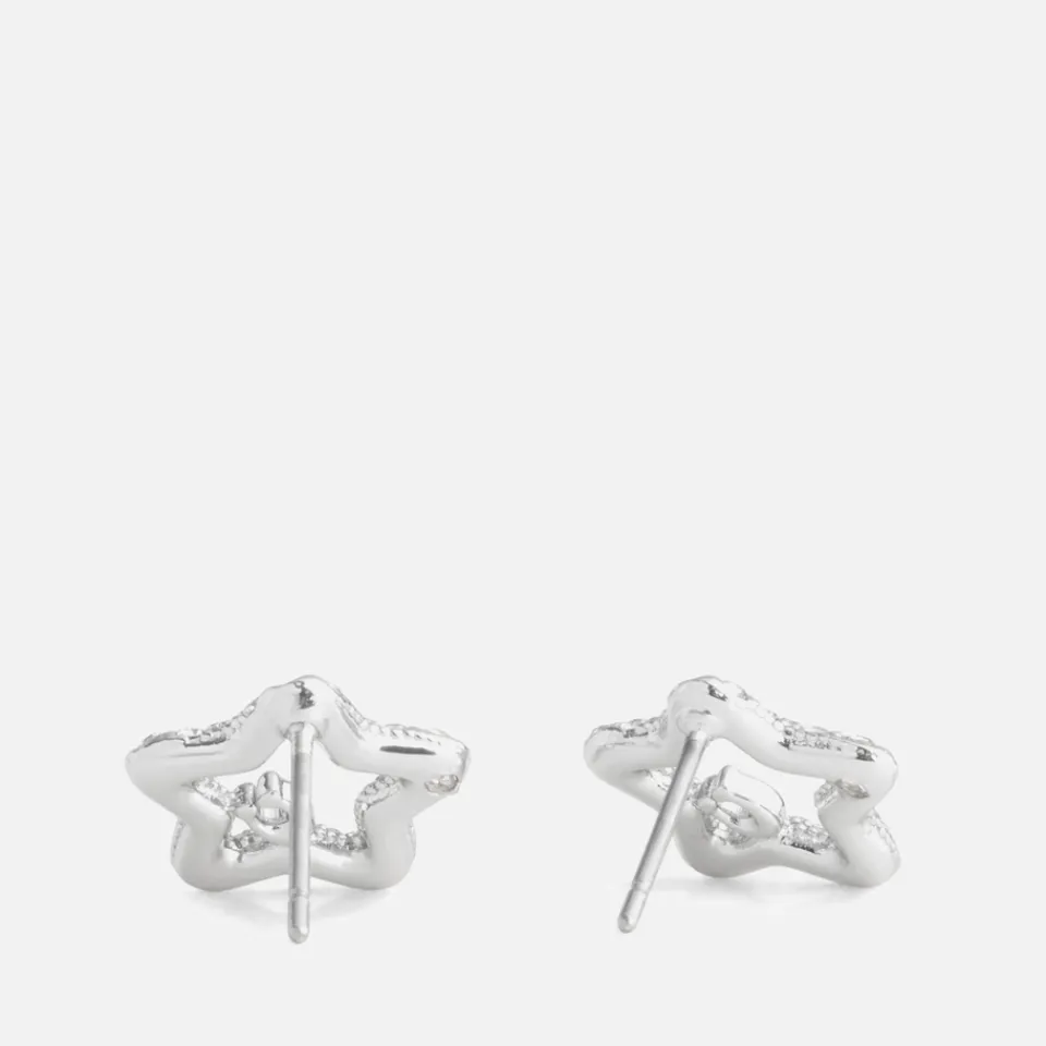 Jewellery|Batsheva Coach Signature Silver-Tone Pavé Star Stud Earrings
