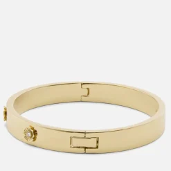 Jewellery|Self-Portrait Coach Tearose Gold-Tone Hinged Bangle