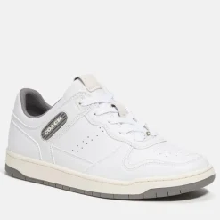 Trainers|Coach Women's C201 Basket Leather Trainers - UK 3