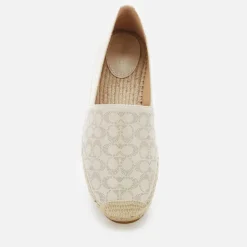 Flats|Polo Ralph Lauren Coach Women's Carley Espadrilles - Chalk - UK 3